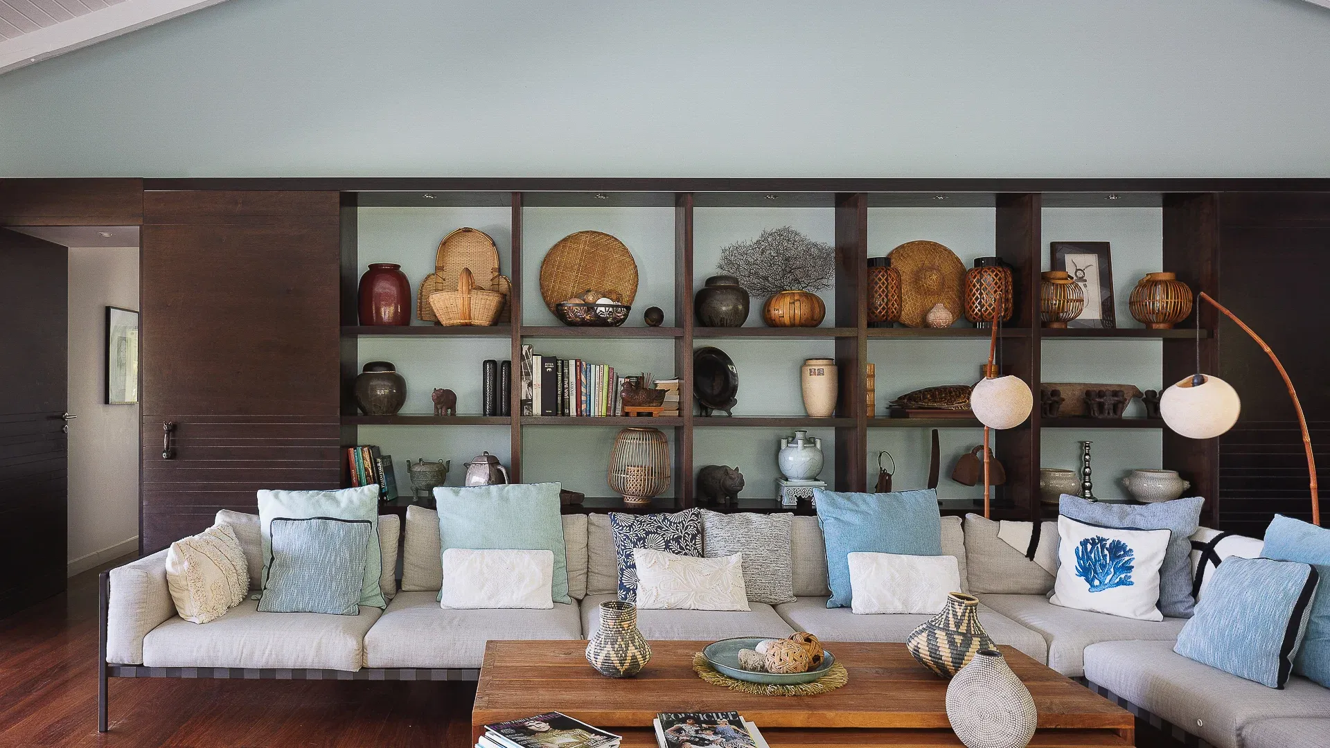 Amancaya — outdoor living and pool area — luxury villa in St Barts